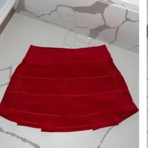 Lululemon Pace Rival Skirt Red Size 2